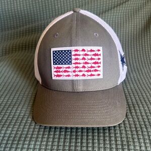Olive Green Columbia Flex Fit Fishing Hat L/XL - Rare Cowboy’s Star Embroidery